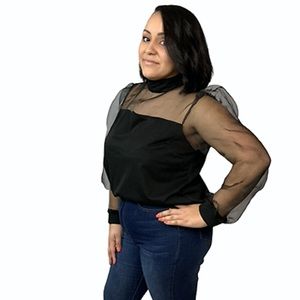 Chiffon sleeve dressy TOP - Plus size